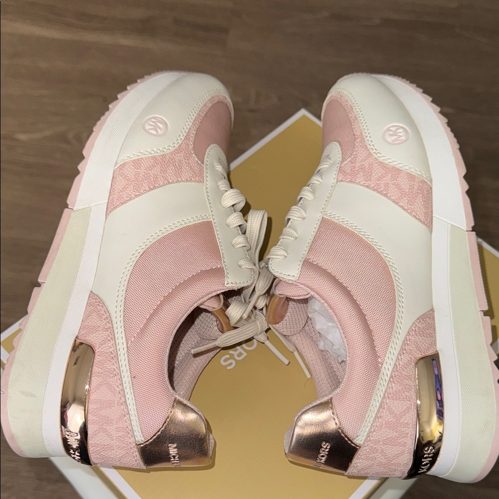 Michael Kors Blush and Cream Women's Sneakers - Picture 5 of 6